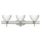 Besa Lighting Brella Vanity, White, Satin Nickel Finish, 3x5W LED 3SW-467907-LED-SN - alternate 1
